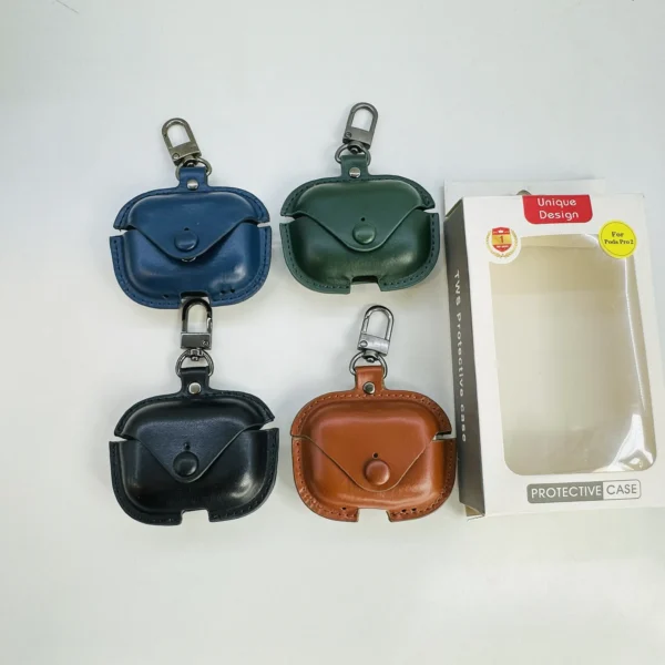 Leather Case With Keychain For Airpod 4