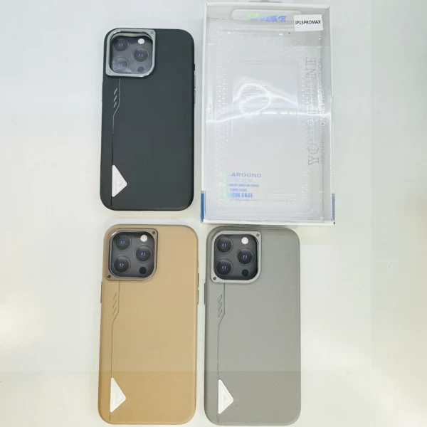 Leather MagSafe Case With Metal Side Buttons – iPhone 15