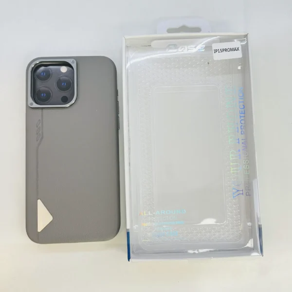 Leather MagSafe Case With Metal Side Buttons – iPhone 15 - Image 3